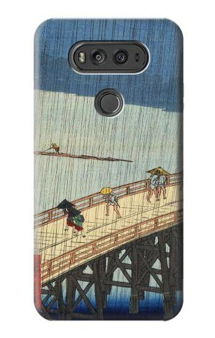 W3347 Utagawa Hiroshige Sudden shower Hard Case and Leather Flip Case For LG V20