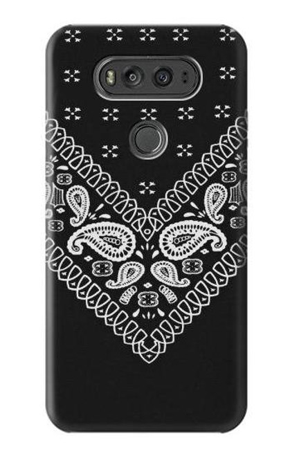 W3363 Bandana Black Pattern Hard Case and Leather Flip Case For LG V20