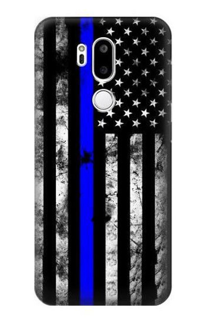 W3244 Thin Blue Line USA Hard Case and Leather Flip Case For LG G7 ThinQ