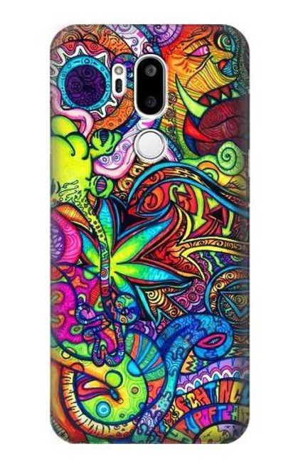 W3255 Colorful Art Pattern Hard Case and Leather Flip Case For LG G7 ThinQ