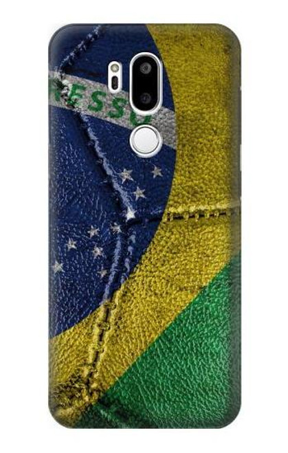 W3297 Brazil Flag Vintage Football Graphic Hard Case and Leather Flip Case For LG G7 ThinQ