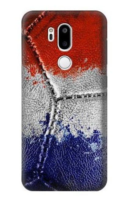 W3304 France Flag Vintage Football Graphic Hard Case and Leather Flip Case For LG G7 ThinQ