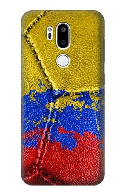 W3306 Colombia Flag Vintage Football Graphic Hard Case and Leather Flip Case For LG G7 ThinQ