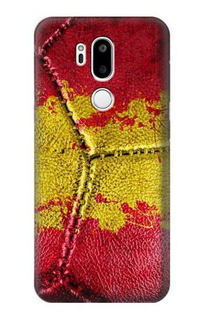 W3315 Spain Flag Vintage Football Graphic Hard Case and Leather Flip Case For LG G7 ThinQ