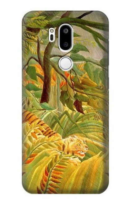 W3344 Henri Rousseau Tiger in a Tropical Storm Hard Case and Leather Flip Case For LG G7 ThinQ