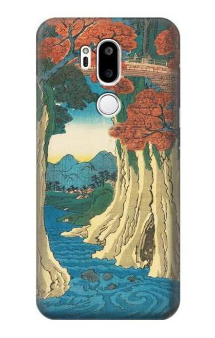 W3348 Utagawa Hiroshige The Monkey Bridge Hard Case and Leather Flip Case For LG G7 ThinQ