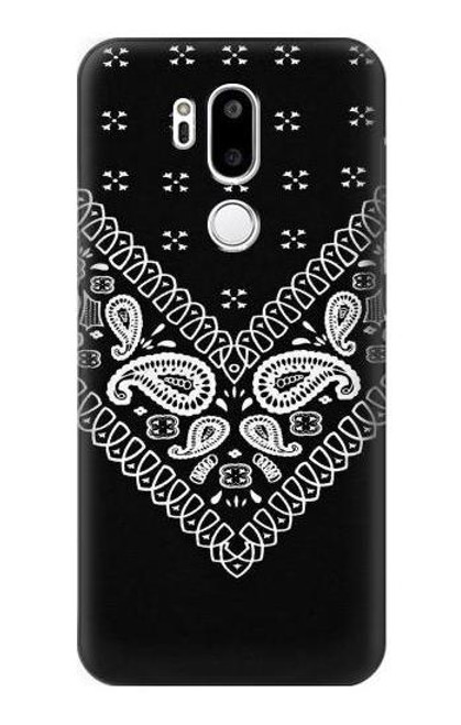 W3363 Bandana Black Pattern Hard Case and Leather Flip Case For LG G7 ThinQ