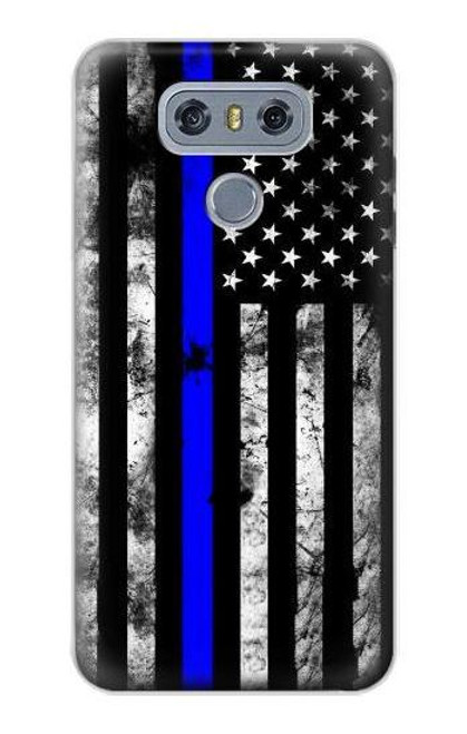 W3244 Thin Blue Line USA Hard Case and Leather Flip Case For LG G6