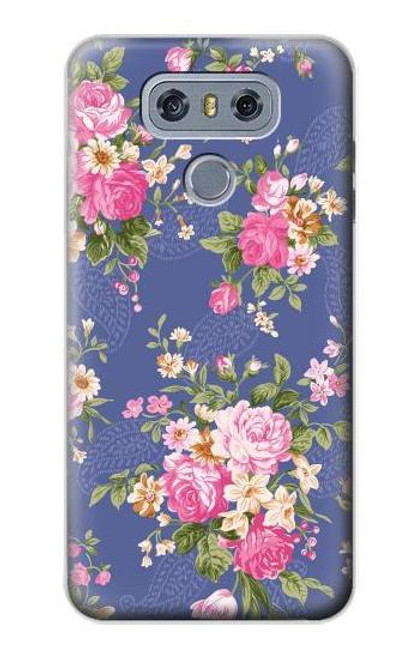 W3265 Vintage Flower Pattern Hard Case and Leather Flip Case For LG G6