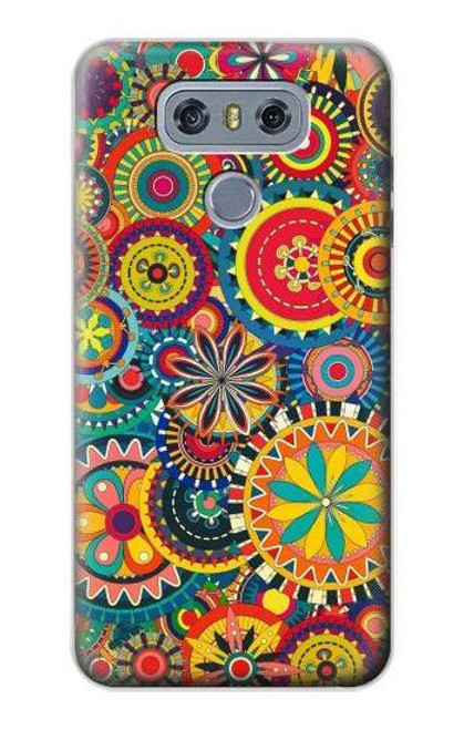 W3272 Colorful Pattern Hard Case and Leather Flip Case For LG G6