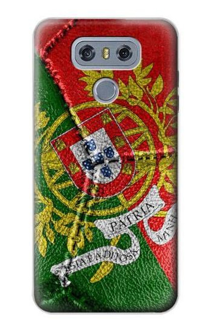 W3300 Portugal Flag Vintage Football Graphic Hard Case and Leather Flip Case For LG G6