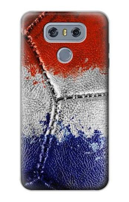 W3304 France Flag Vintage Football Graphic Hard Case and Leather Flip Case For LG G6