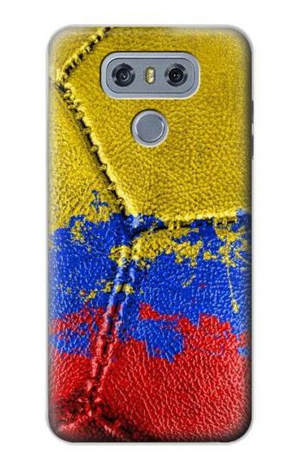 W3306 Colombia Flag Vintage Football Graphic Hard Case and Leather Flip Case For LG G6