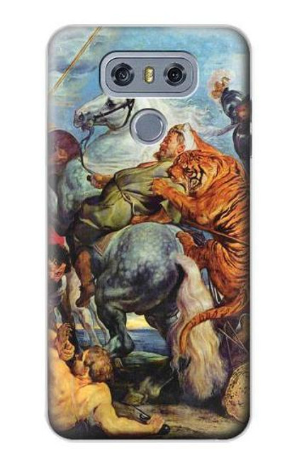 W3331 Peter Paul Rubens Tiger und Lowenjagd Hard Case and Leather Flip Case For LG G6