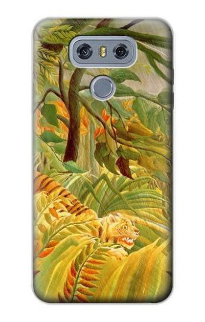 W3344 Henri Rousseau Tiger in a Tropical Storm Hard Case and Leather Flip Case For LG G6