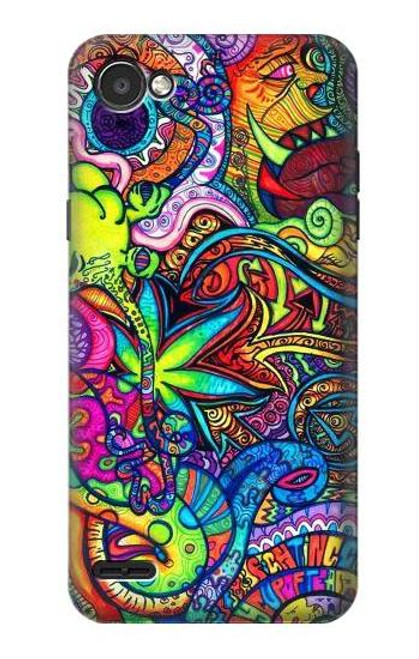 W3255 Colorful Art Pattern Hard Case and Leather Flip Case For LG Q6