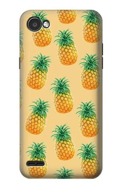 W3258 Pineapple Pattern Hard Case and Leather Flip Case For LG Q6