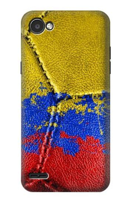 W3306 Colombia Flag Vintage Football Graphic Hard Case and Leather Flip Case For LG Q6