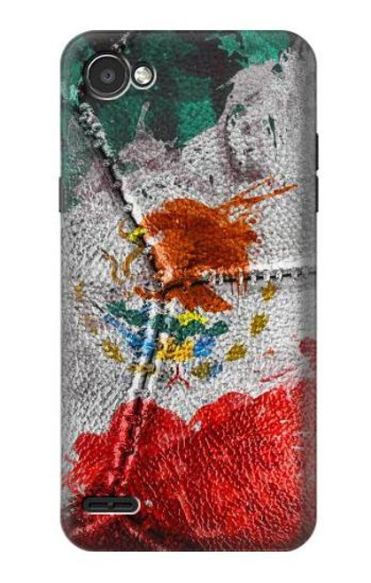 W3314 Mexico Flag Vinatage Foorball Graphic Hard Case and Leather Flip Case For LG Q6