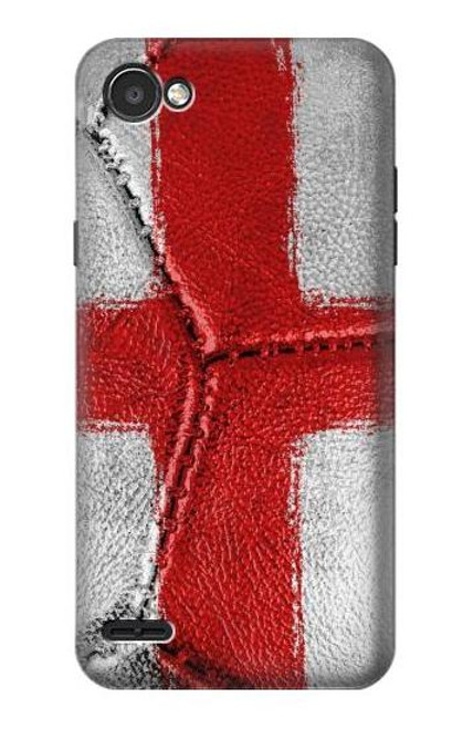 W3316 England Flag Vintage Football Graphic Hard Case and Leather Flip Case For LG Q6