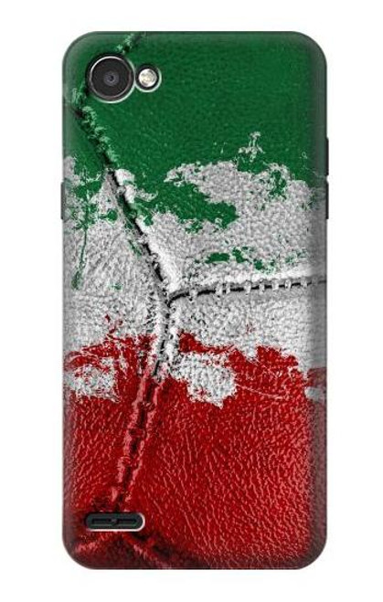 W3318 Italy Flag Vintage Football Graphic Hard Case and Leather Flip Case For LG Q6