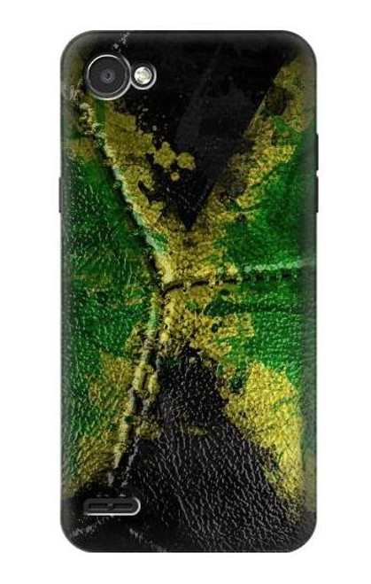 W3319 Jamaica Flag Vintage Football Graphic Hard Case and Leather Flip Case For LG Q6