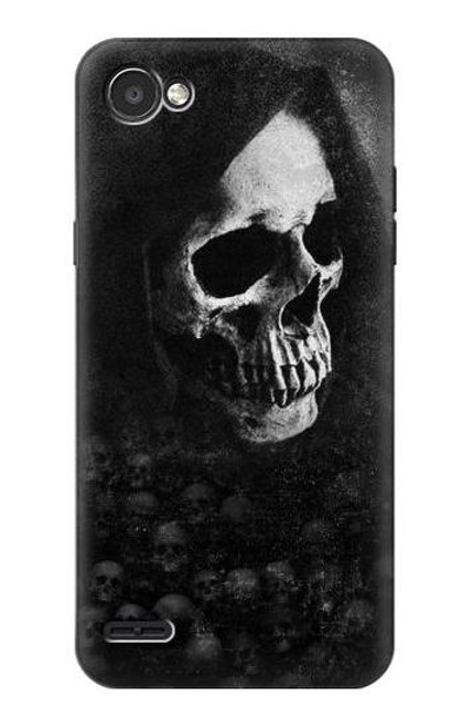 W3333 Death Skull Grim Reaper Hard Case and Leather Flip Case For LG Q6