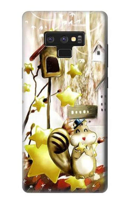 W0109 Cute Squirrel Cartoon Hard Case and Leather Flip Case For Note 9 Samsung Galaxy Note9