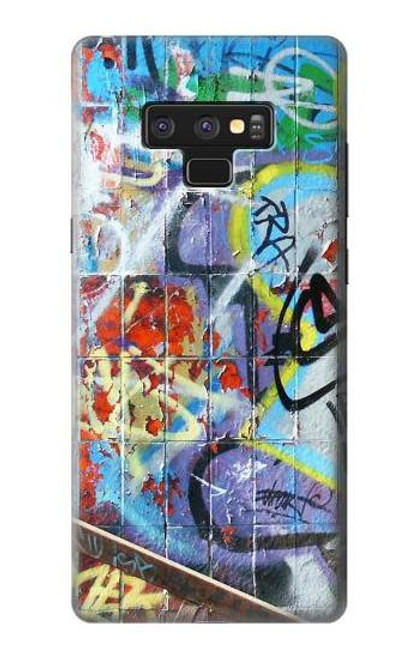 W0588 Wall Graffiti Hard Case and Leather Flip Case For Note 9 Samsung Galaxy Note9