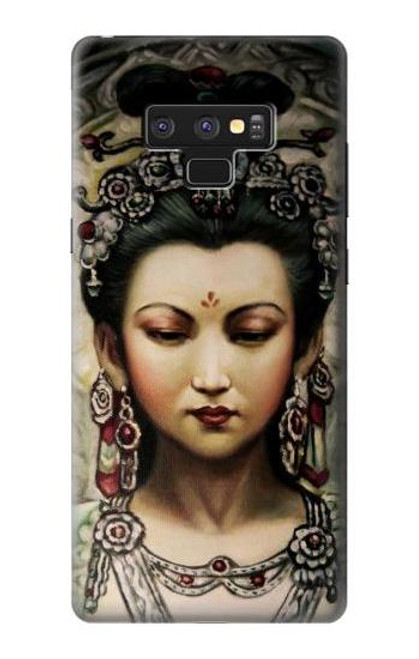 W0681 Guan Yin Hard Case and Leather Flip Case For Note 9 Samsung Galaxy Note9