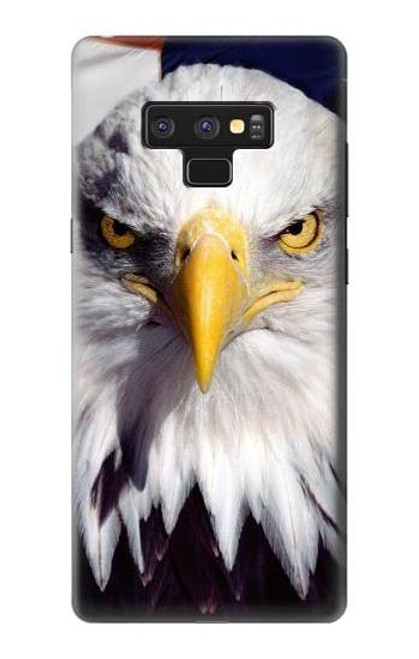 W0854 Eagle American Hard Case and Leather Flip Case For Note 9 Samsung Galaxy Note9