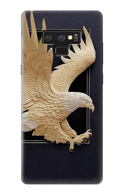 W1383 Paper Sculpture Eagle Hard Case and Leather Flip Case For Note 9 Samsung Galaxy Note9