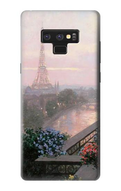 W1443 Terrace in Paris Eifel Hard Case and Leather Flip Case For Note 9 Samsung Galaxy Note9