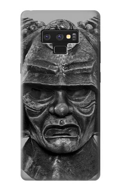 W1827 Japan Samurai Helmet Hard Case and Leather Flip Case For Note 9 Samsung Galaxy Note9