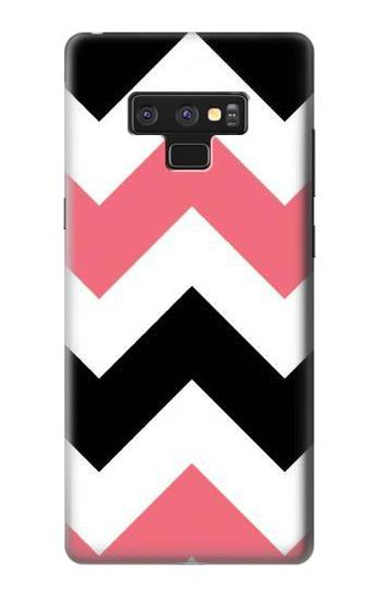 W1849 Pink Black Chevron Zigzag Hard Case and Leather Flip Case For Note 9 Samsung Galaxy Note9