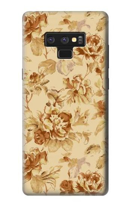 W2180 Flower Floral Vintage Pattern Hard Case and Leather Flip Case For Note 9 Samsung Galaxy Note9