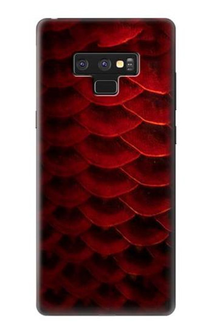 W2879 Red Arowana Fish Scale Hard Case and Leather Flip Case For Note 9 Samsung Galaxy Note9