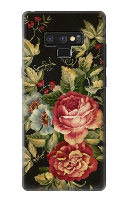 W3013 Vintage Antique Roses Hard Case and Leather Flip Case For Note 9 Samsung Galaxy Note9