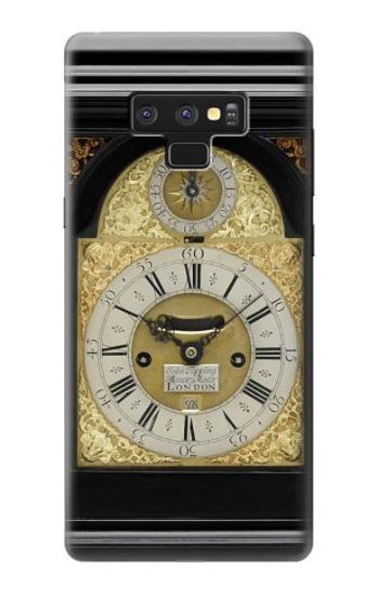 W3144 Antique Bracket Clock Hard Case and Leather Flip Case For Note 9 Samsung Galaxy Note9