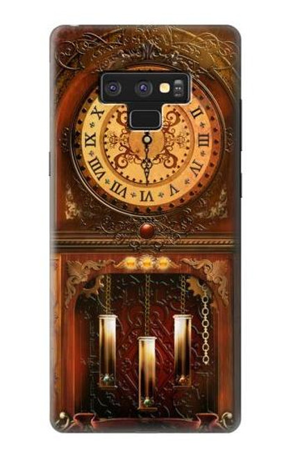 W3174 Grandfather Clock Hard Case and Leather Flip Case For Note 9 Samsung Galaxy Note9