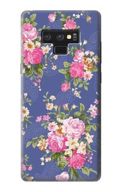 W3265 Vintage Flower Pattern Hard Case and Leather Flip Case For Note 9 Samsung Galaxy Note9