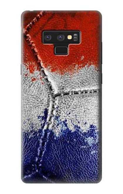 W3304 France Flag Vintage Football Graphic Hard Case and Leather Flip Case For Note 9 Samsung Galaxy Note9