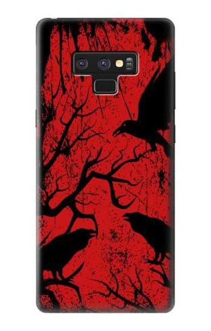 W3325 Crow Black Blood Tree Hard Case and Leather Flip Case For Note 9 Samsung Galaxy Note9