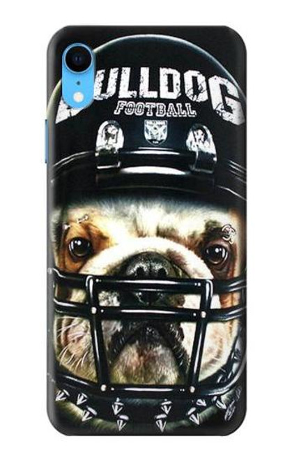 W0098 Bulldog American Football Hard Case and Leather Flip Case For iPhone XR