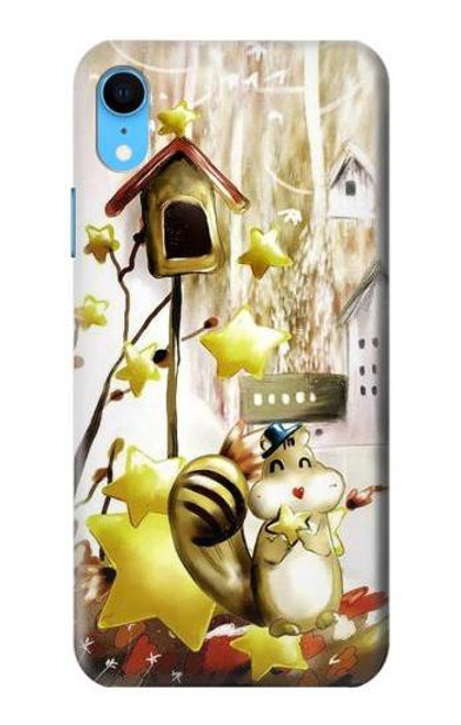 W0109 Cute Squirrel Cartoon Hard Case and Leather Flip Case For iPhone XR