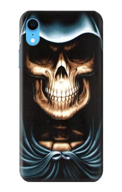 W0225 Skull Grim Reaper Hard Case and Leather Flip Case For iPhone XR