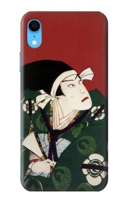 W2498 Japan Art Toyohara Kunichika Hard Case and Leather Flip Case For iPhone XR