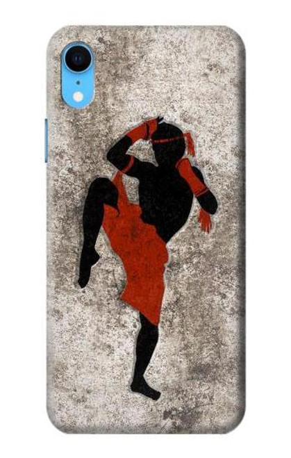 W2634 Muay Thai Kickboxing Martial Art Hard Case and Leather Flip Case For iPhone XR