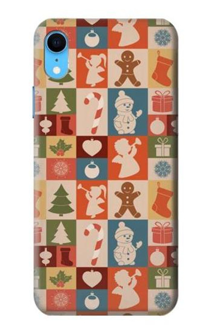 W2854 Cute Xmas Pattern Hard Case and Leather Flip Case For iPhone XR