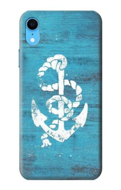 W3053 Marine Anchor Blue Hard Case and Leather Flip Case For iPhone XR